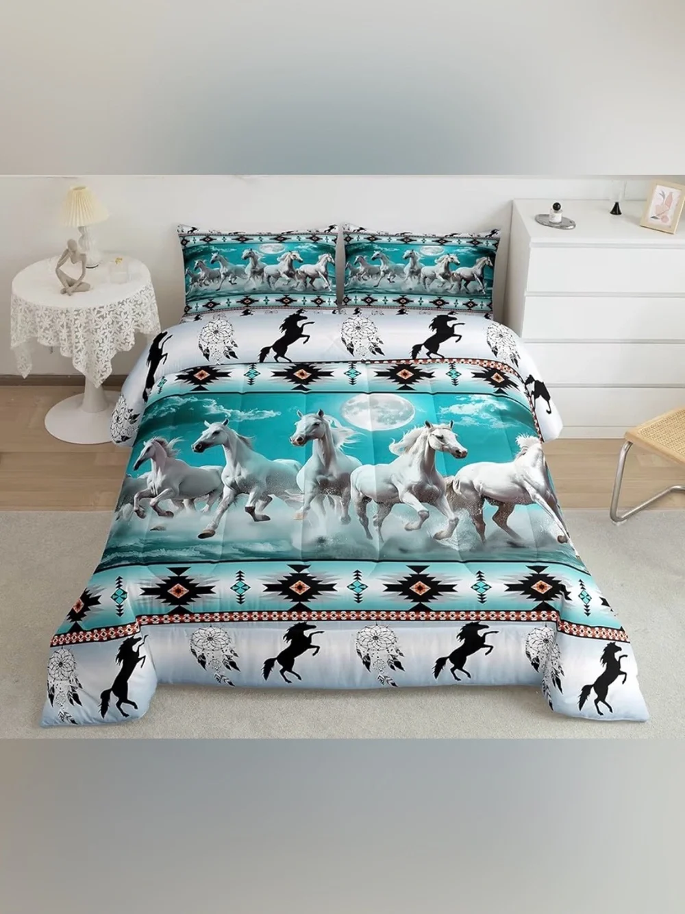 White Horse Dreamscape Comforter Set